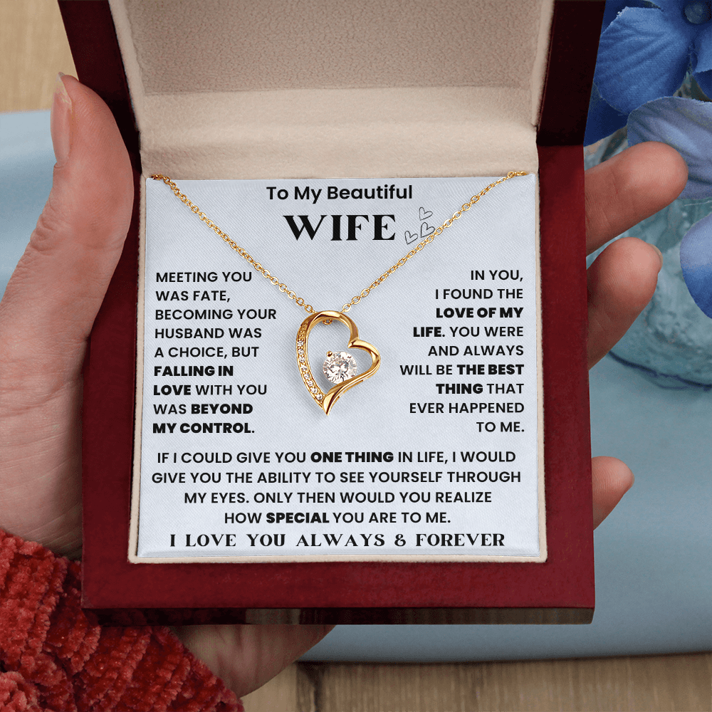 To my Beautiful Wife - Forever Love Necklace