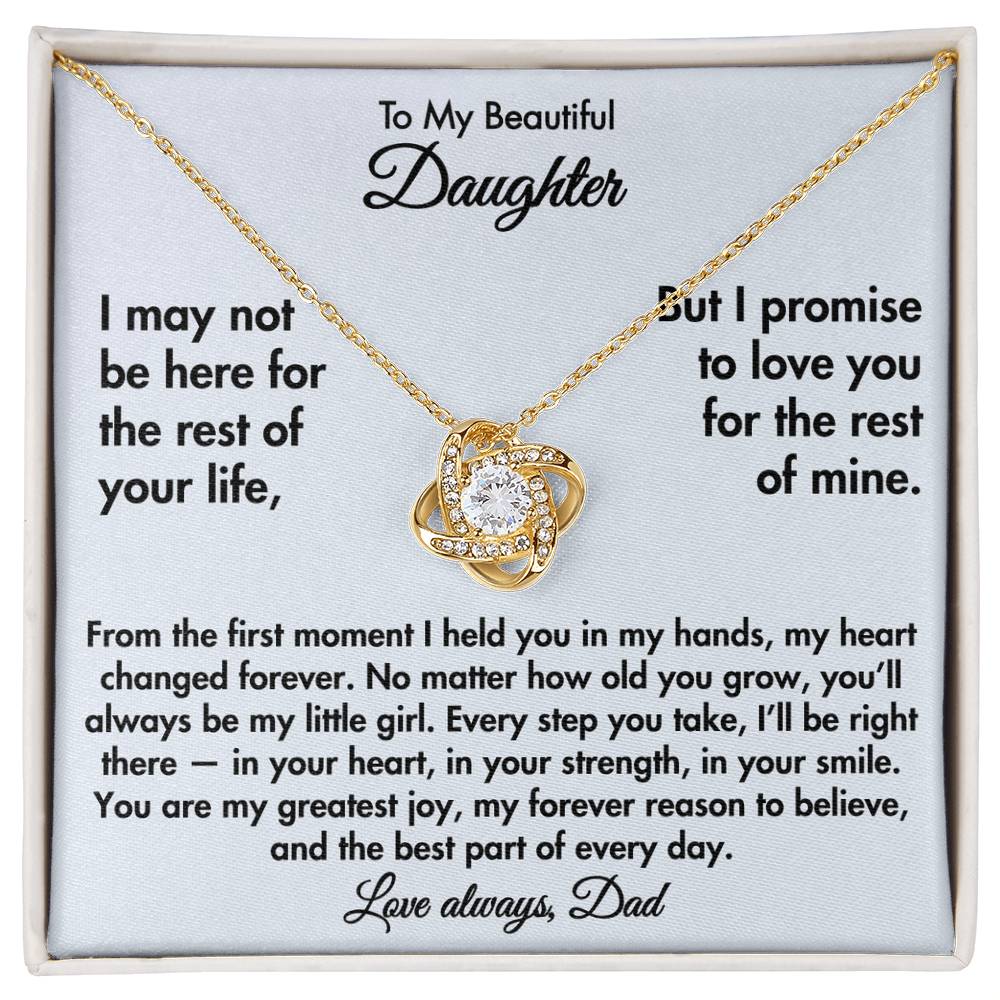 To My Beautiful Daughter – Eternal Love Knot Necklace from Dad