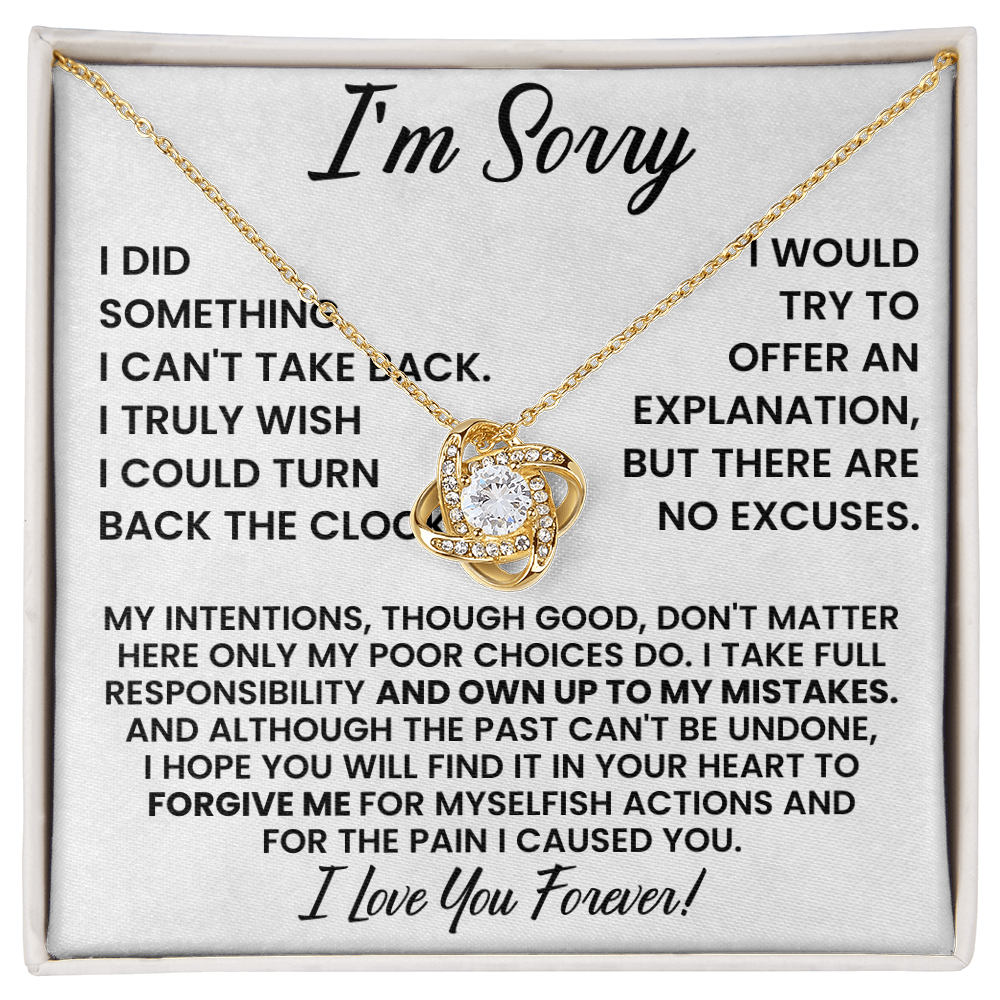 I am Sorry - Love Knot Necklace