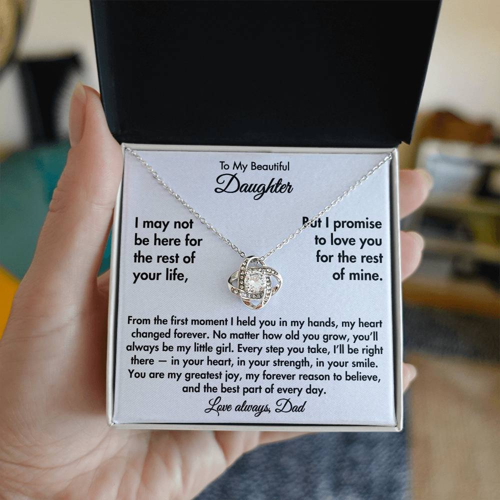 To My Beautiful Daughter – Eternal Love Knot Necklace from Dad