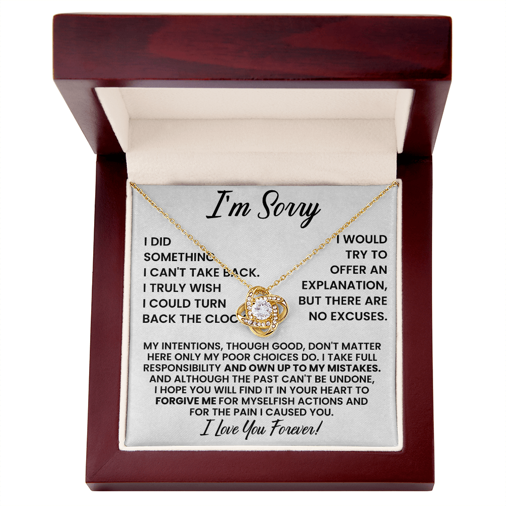 I am Sorry - Love Knot Necklace