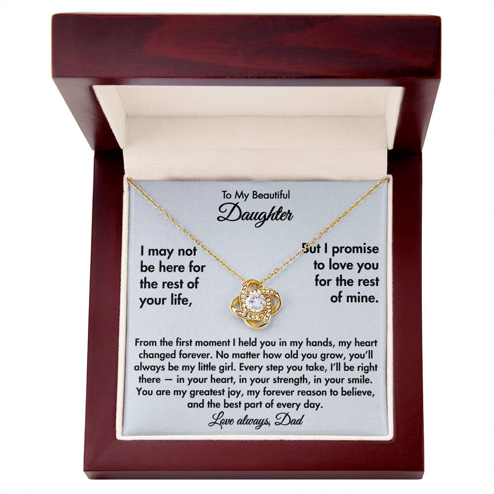 To My Beautiful Daughter – Eternal Love Knot Necklace from Dad