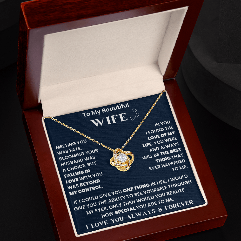 To my Wife - Love Knot Necklace