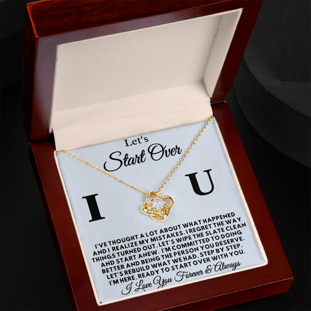 Let's Start Over - Apology Gift for Her - Love Knot Necklace