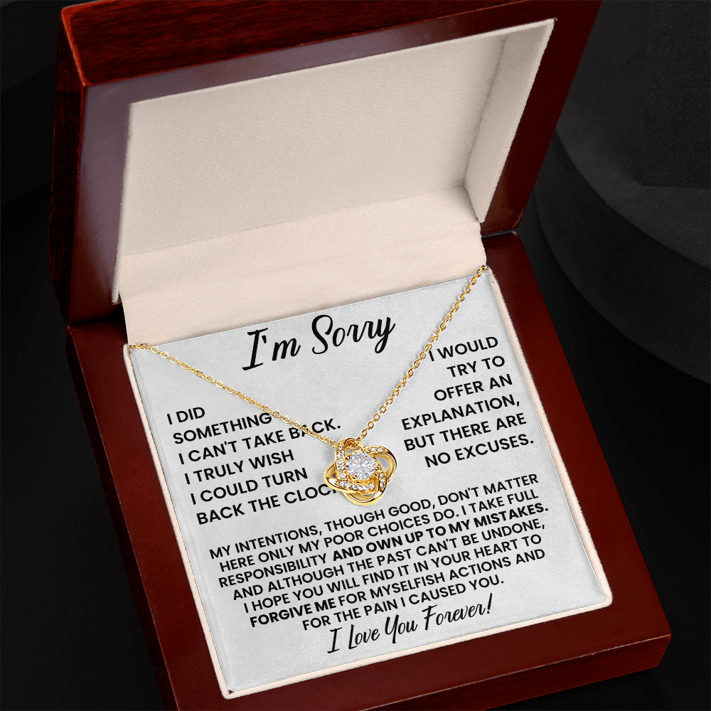 I am Sorry - Love Knot Necklace