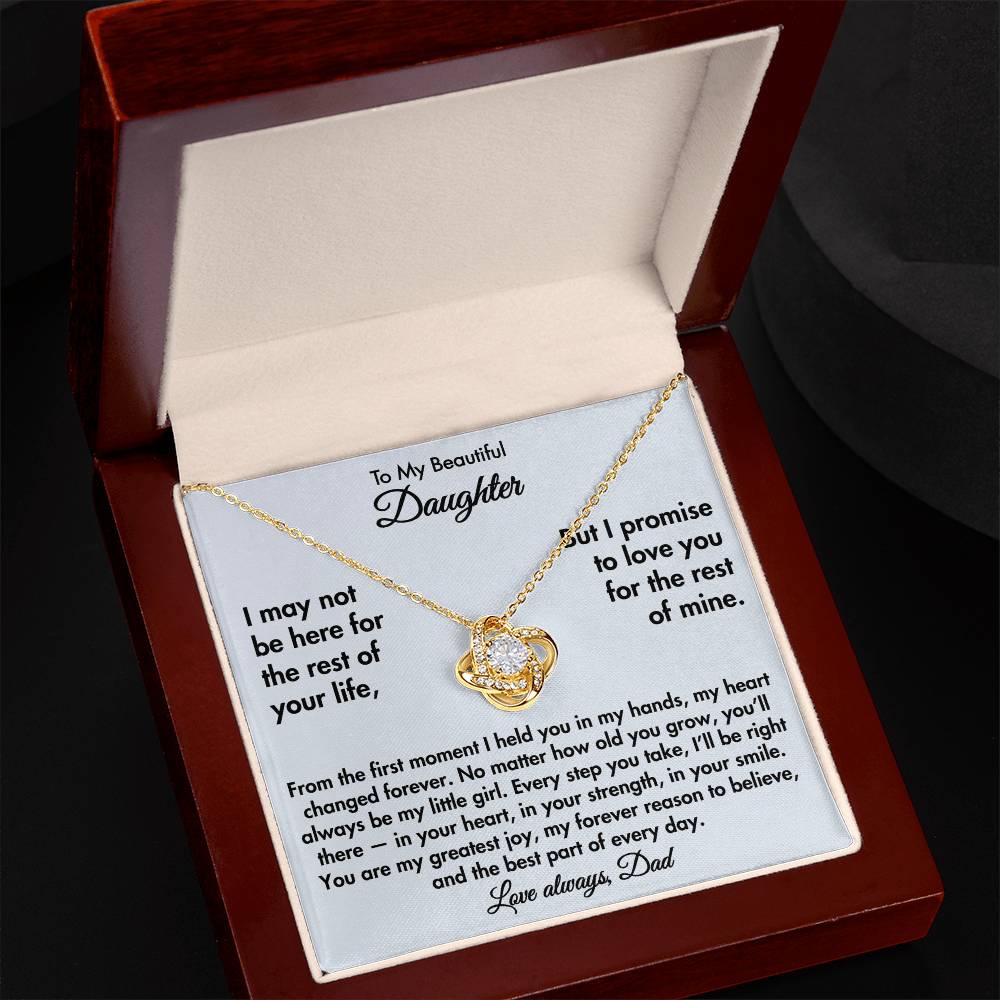To My Beautiful Daughter – Eternal Love Knot Necklace from Dad