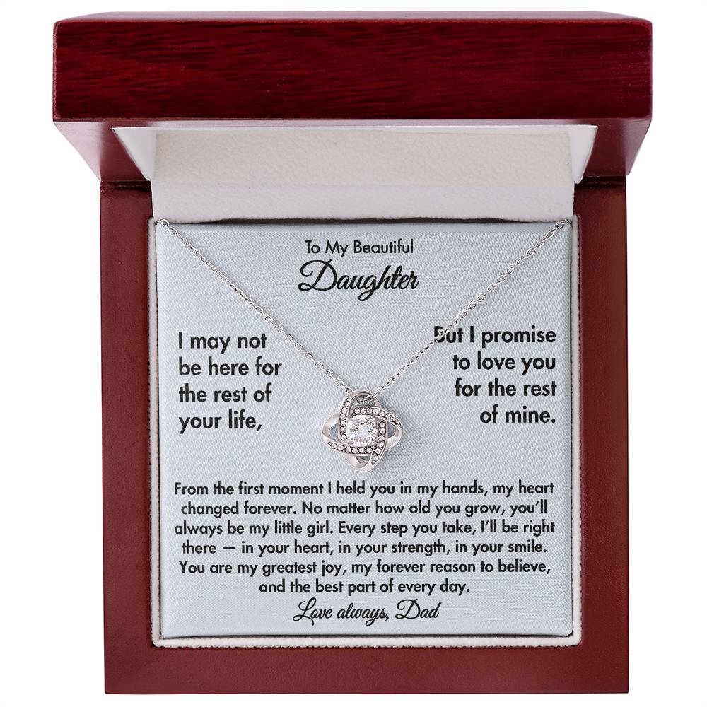 To My Beautiful Daughter – Eternal Love Knot Necklace from Dad