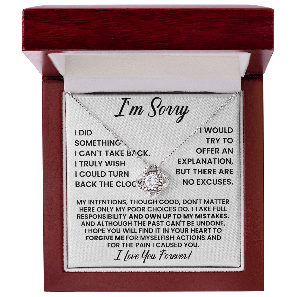 I am Sorry - Love Knot Necklace