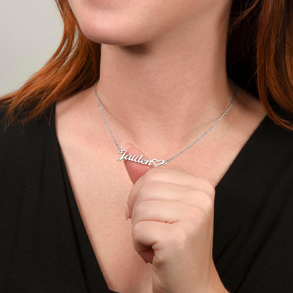 Will you be My Valentine - Name Necklace