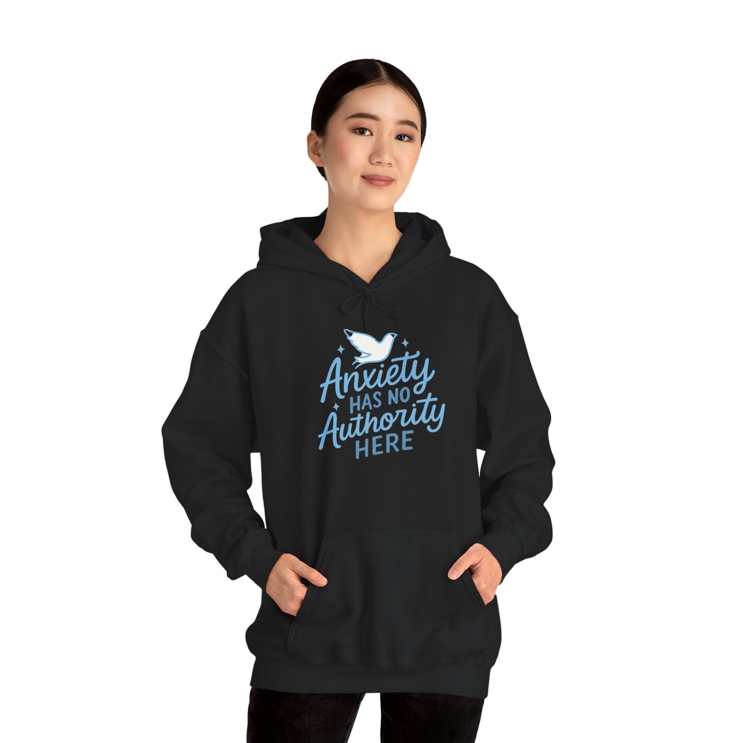 Anxiety Has No Authority Here – Christian Cozy sweatshirt for Peace & Strength