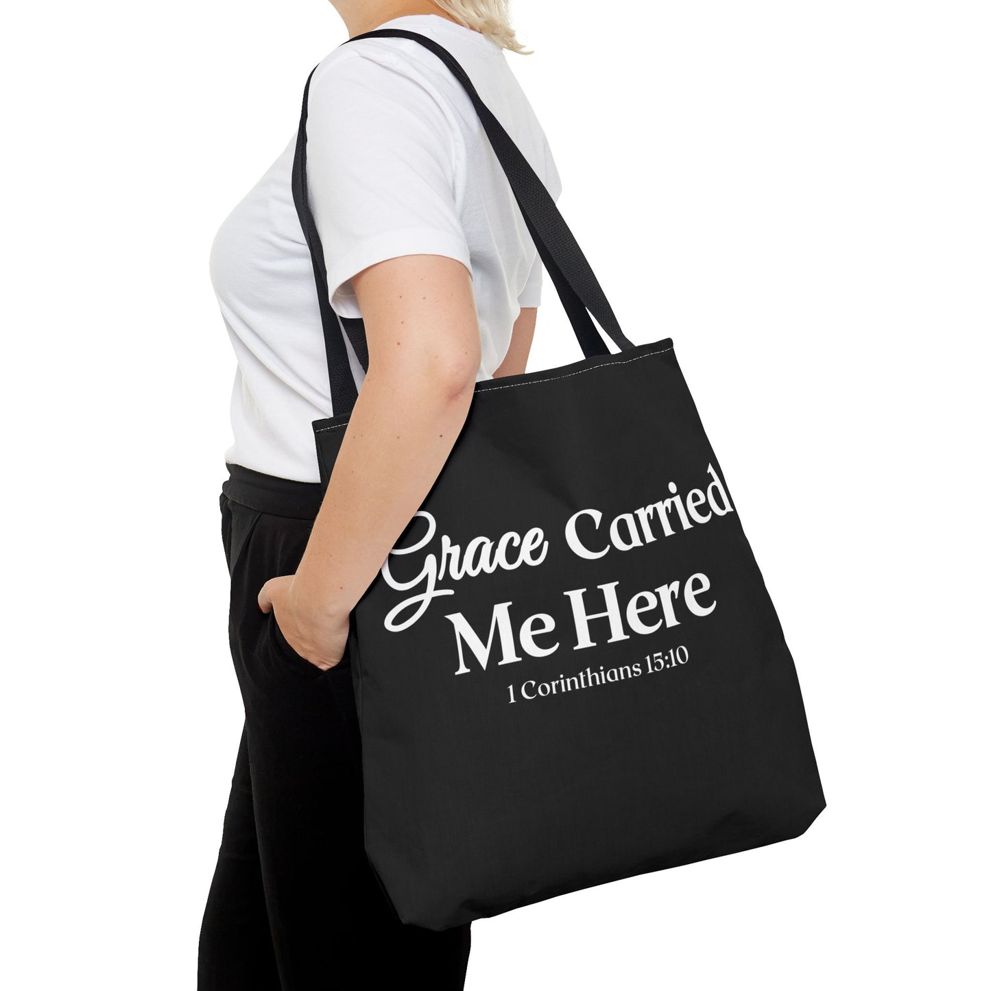 Faith-Inspired Tote Bag - "Grace Carried Me Here"