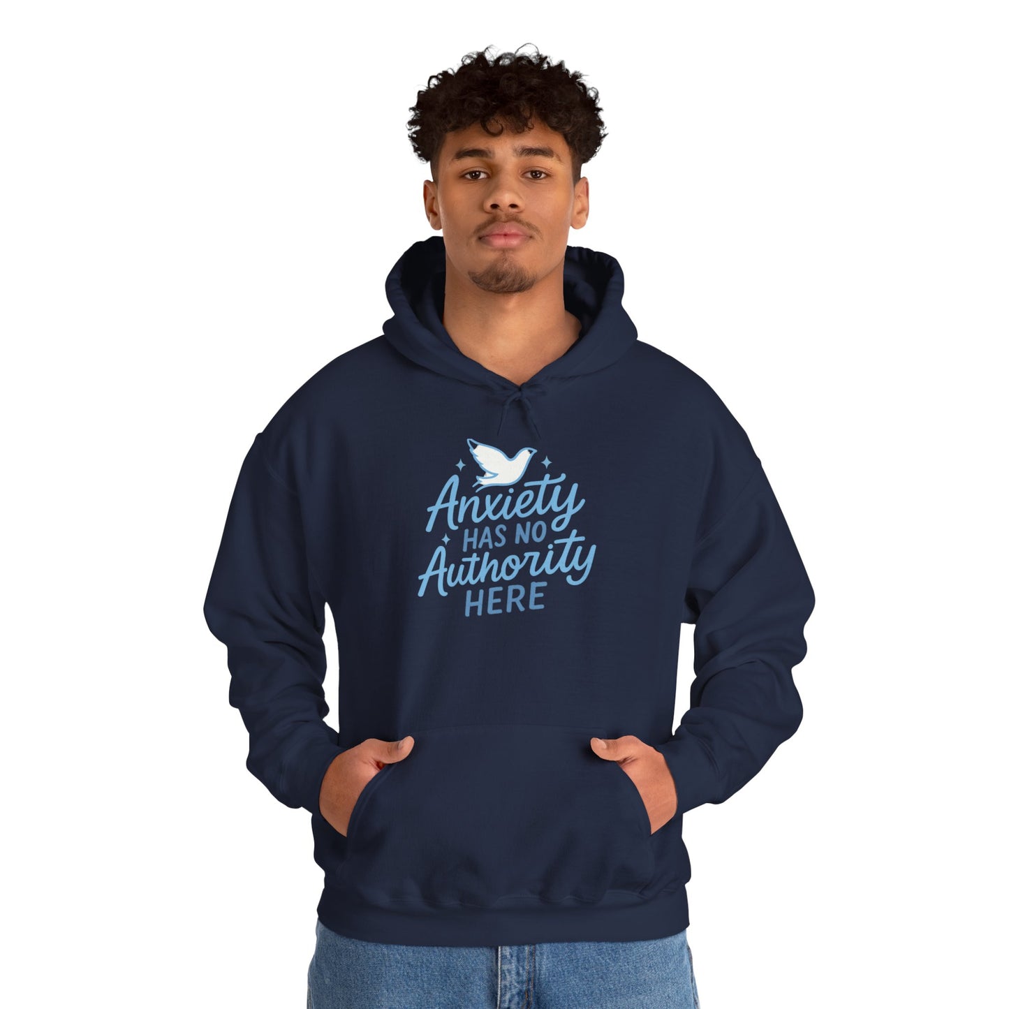 Anxiety Has No Authority Here – Christian Cozy sweatshirt for Peace & Strength