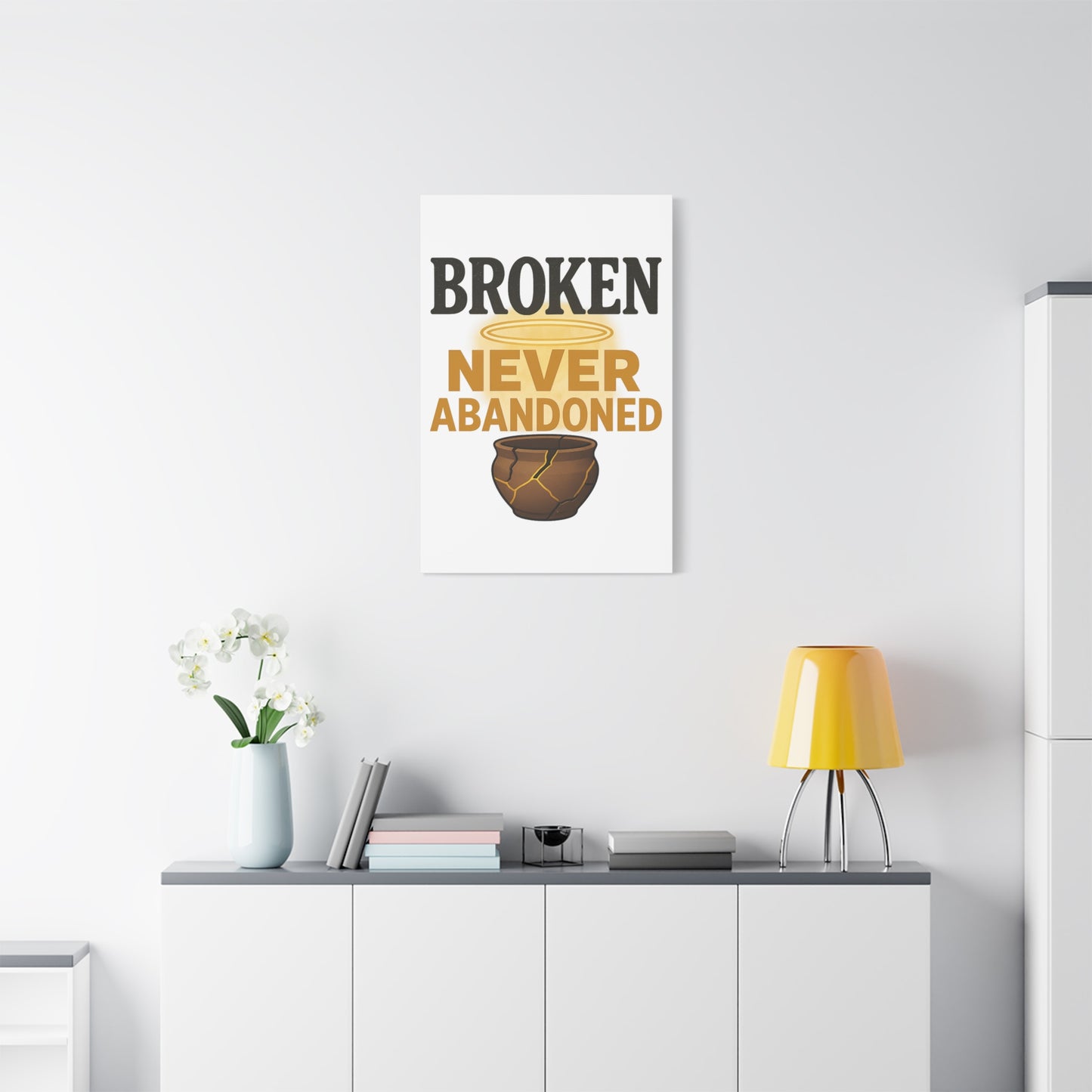 Broken, Never Abandoned – Faith Wall Art for Healing and Hope