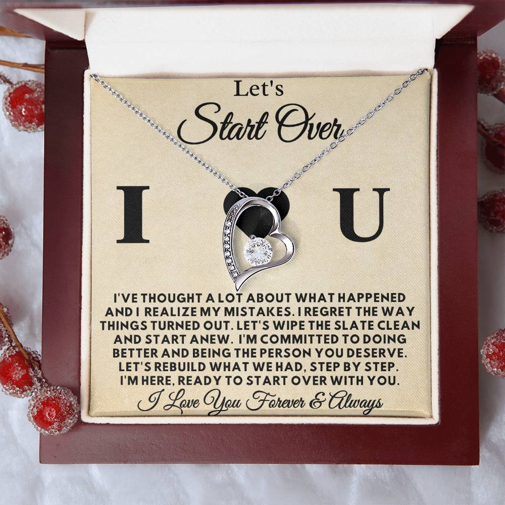 Let's Start Over - I Love u -  Apology Gift for Her