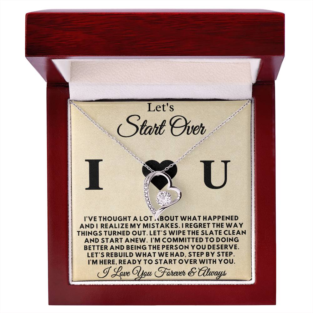Let's Start Over - I Love u -  Apology Gift for Her