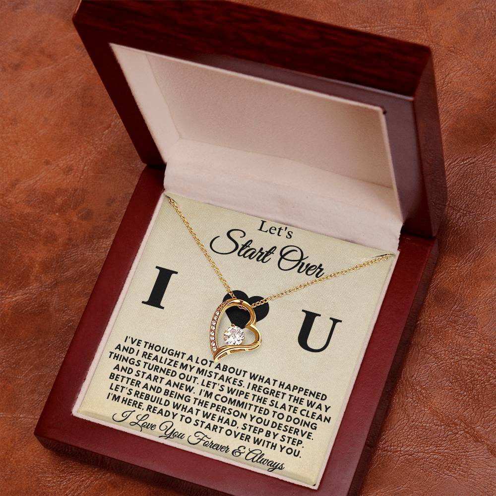 Let's Start Over - I Love u -  Apology Gift for Her