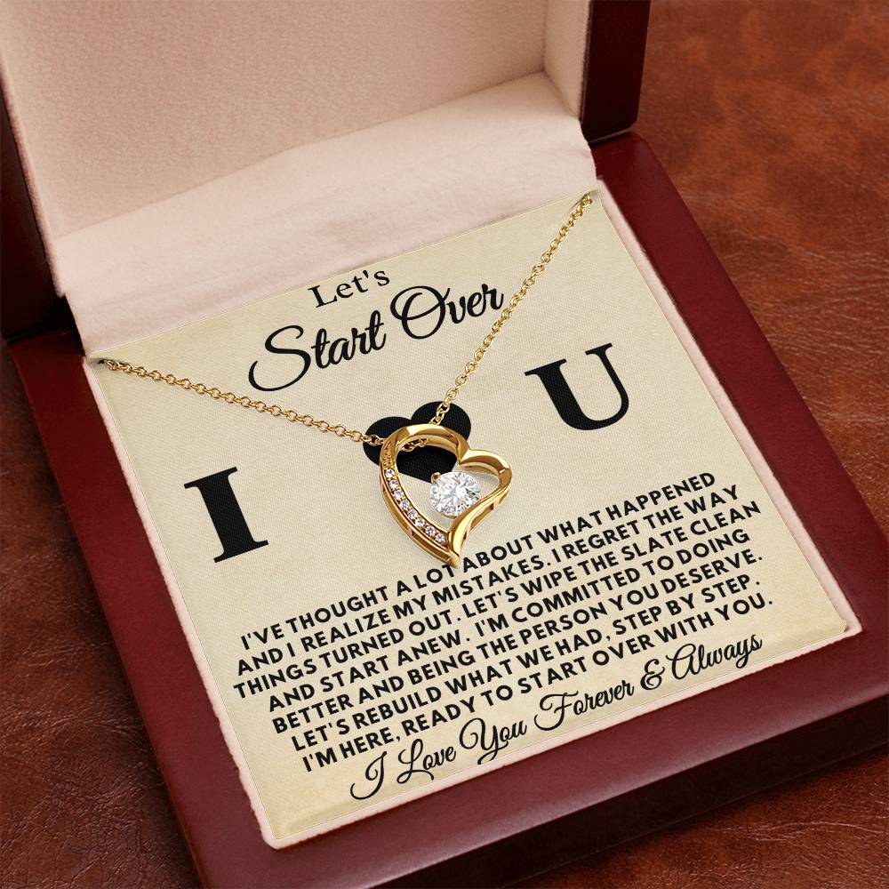 Let's Start Over - I Love u -  Apology Gift for Her