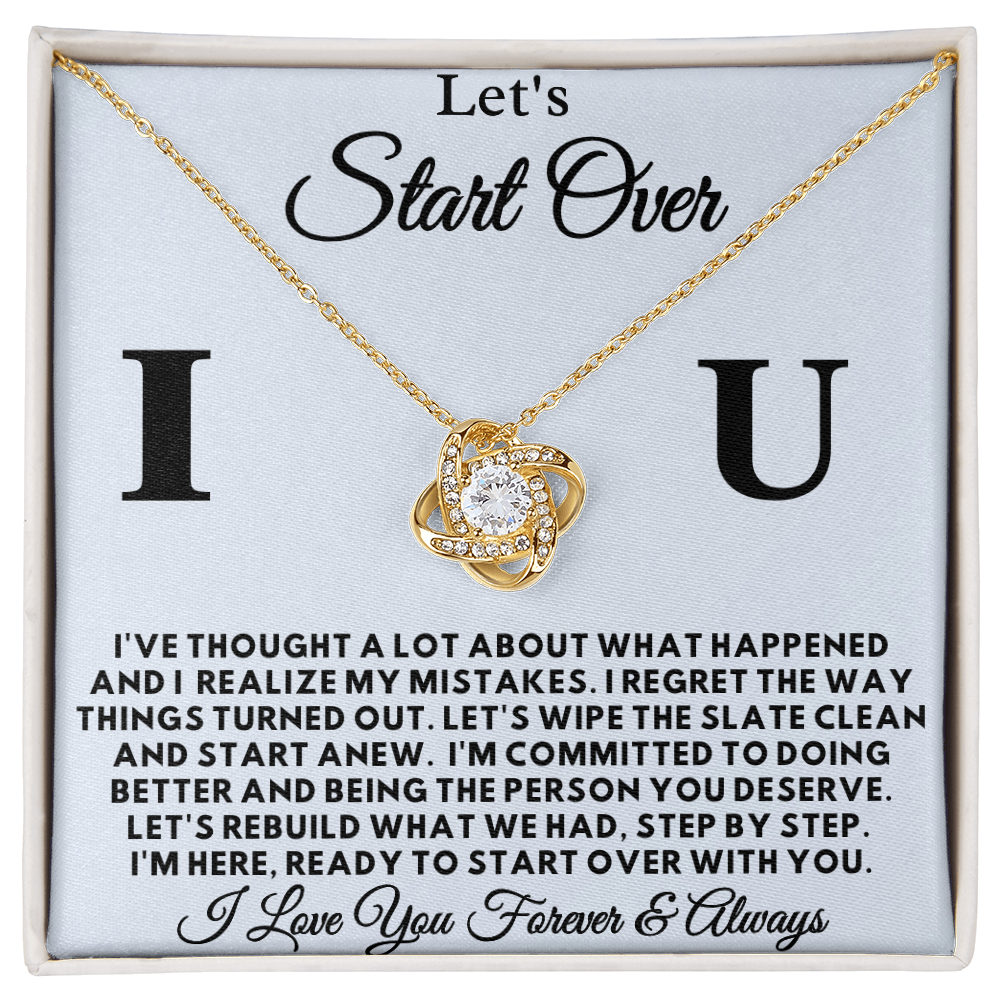 Let's Start Over - Apology Gift for Her - Love Knot Necklace
