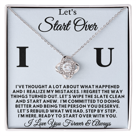 Let's Start Over - Apology Gift for Her - Love Knot Necklace