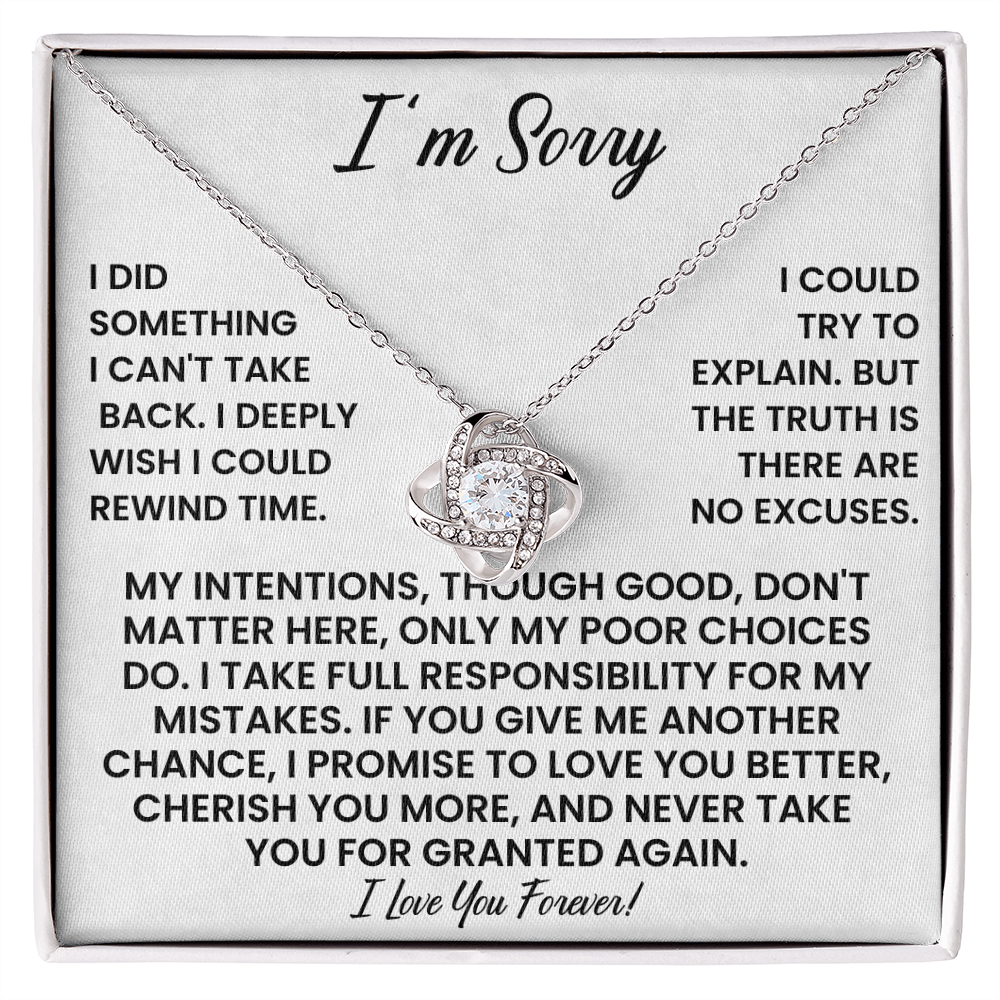 Apology Gift for Her - Love Knot Necklace