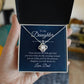 TO MY DAUGHTER PRESCIOUS LOVE KNOT NECKLACE GIFT SET