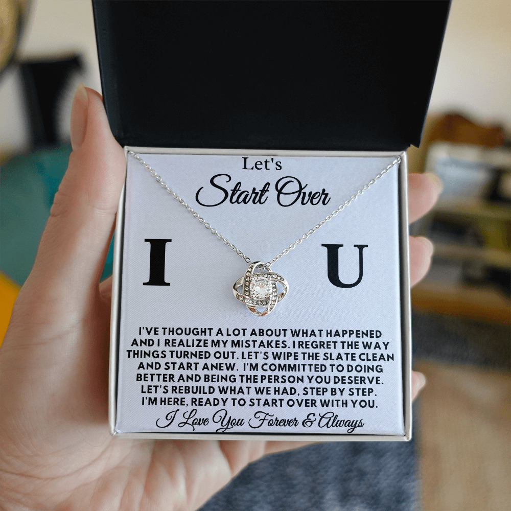 Let's Start Over - Apology Gift for Her - Love Knot Necklace