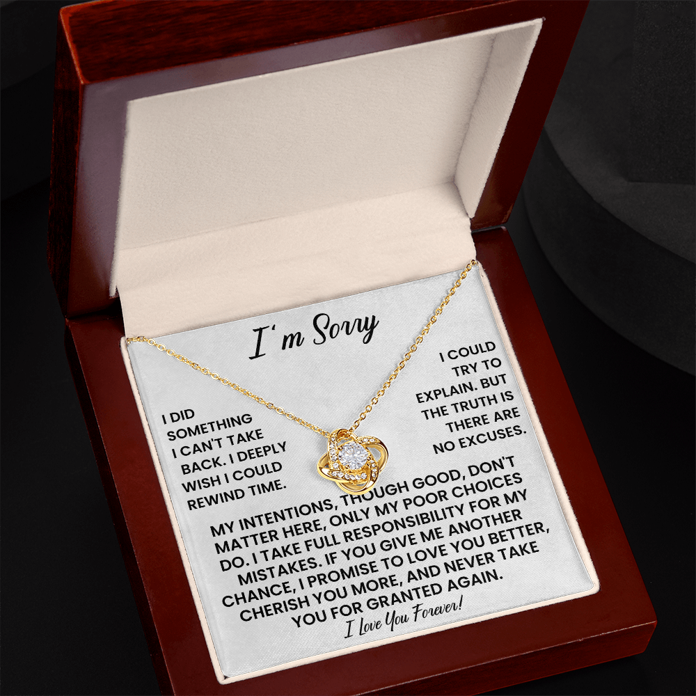 Apology Gift for Her - Love Knot Necklace