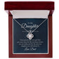TO MY DAUGHTER PRESCIOUS LOVE KNOT NECKLACE GIFT SET