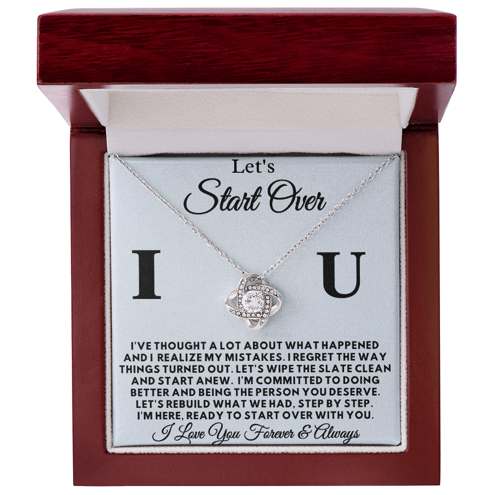 Let's Start Over - Apology Gift for Her - Love Knot Necklace