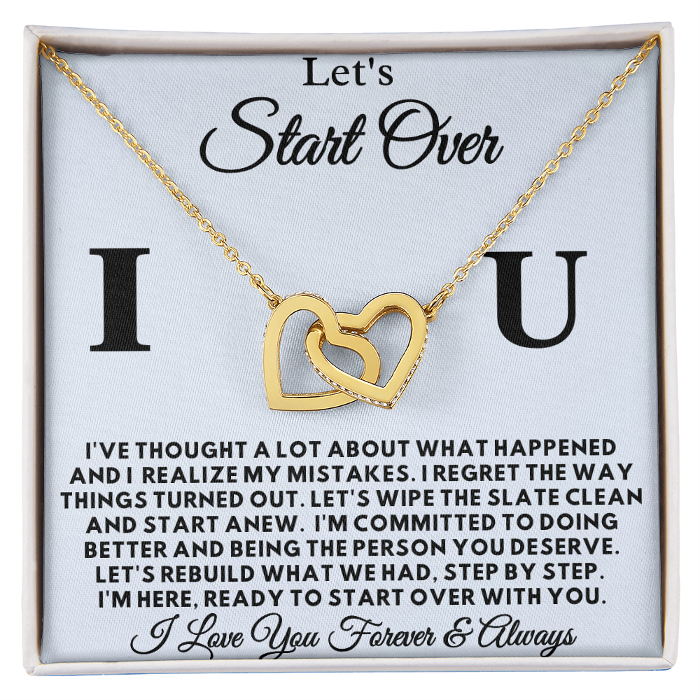 Let's Start Over - Apology Gift for Her - Interlocking Hearts Necklace