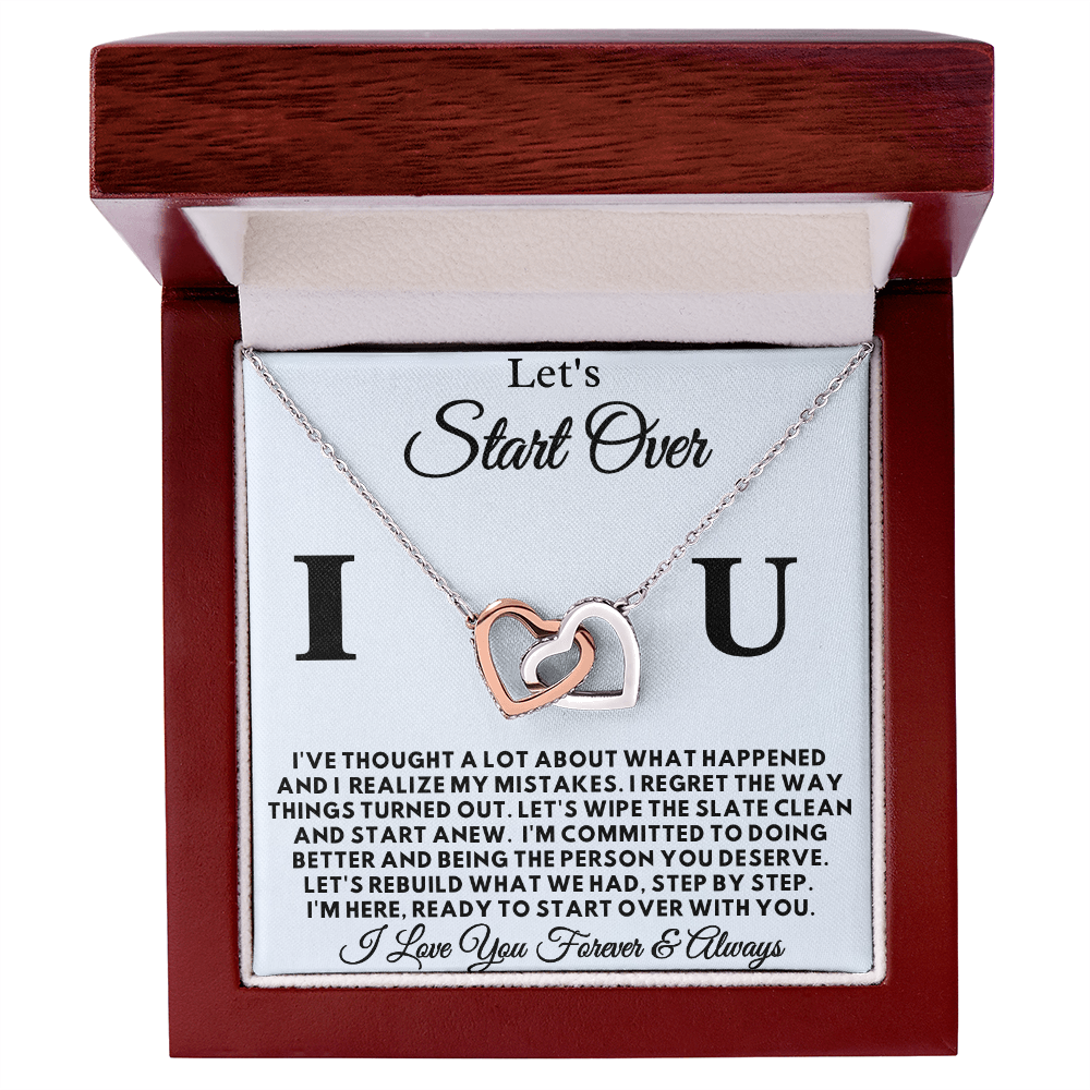 Let's Start Over - Apology Gift for Her - Interlocking Hearts Necklace