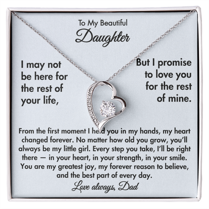 To My Beautiful Daughter – Forever Love Necklace from Dad