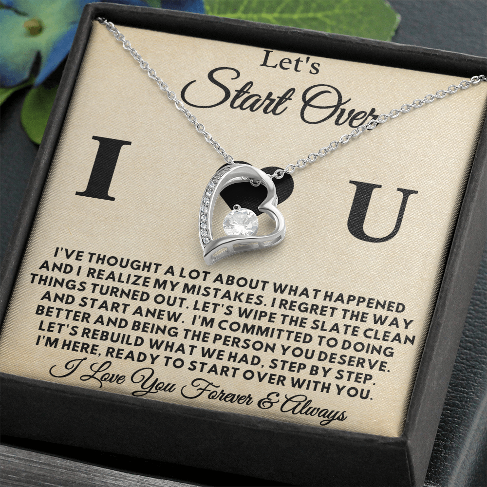 Let's Start Over - I Love u -  Apology Gift for Her